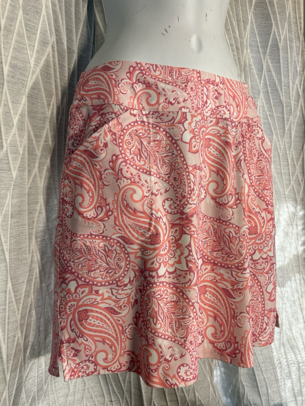 Moteepi Women's Pink Paisley A-Line golf tennis Skirt
